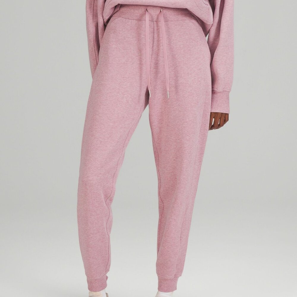 Lululemon Scuba High Rise Jogger Heathered Pink Taupe size 12
